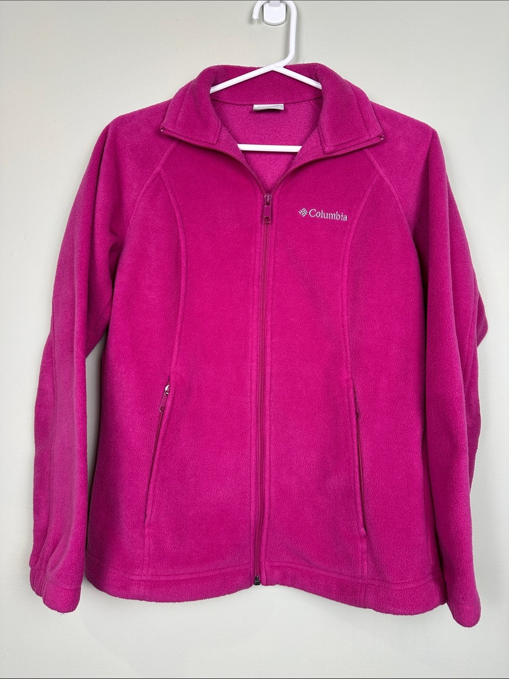 85. Columbia pink zip up fleece pockets outdoor.